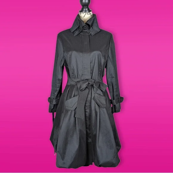 Joseph Ribkoff Black Trench Coat - Picture 16 of 16